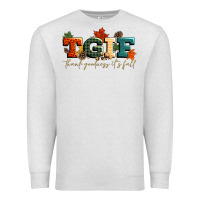Oatmeal Heather tgif thank goodness its fall Premium Sweatshirt - CowGirlArtShop