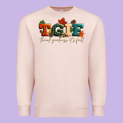 Tgif Thank Goodness Its Fall Premium Sweatshirt Designed By Cowgirlartshop