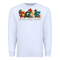 White tgif thank goodness its fall Premium Sweatshirt - CowGirlArtShop