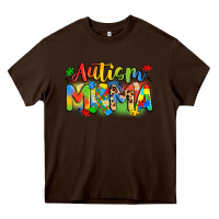 Chocolate Brown autism mama Heavy Core Tee - Artiststas