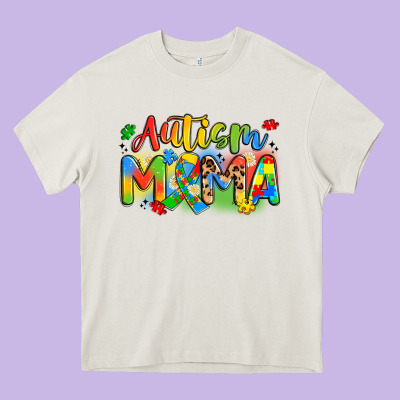 Autism Mama Heavy Core Tee Designed By Artiststas
