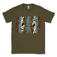 Army Green tool leather leopard cowhide backround Classic Tee - RanaPortraitStore