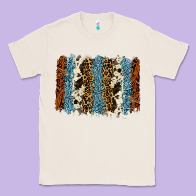 Tool Leather Leopard Cowhide Backround Classic Tee Designed By Ranaportraitstore