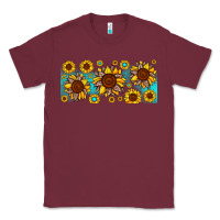 Burgundy leopard sunflower gemstone Classic Tee - JahusDesignShop