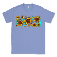 Colony Blue leopard sunflower gemstone Classic Tee - JahusDesignShop