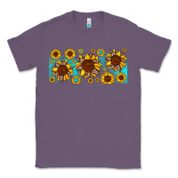 Lavender leopard sunflower gemstone Classic Tee - JahusDesignShop