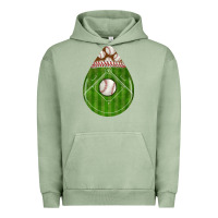 Pigment Oil Green baseball and western roses teardrop Urban Hoodie - BundleAndBundleShop
