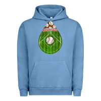 Pigment Pebble Blue baseball and western roses teardrop Urban Hoodie - BundleAndBundleShop