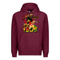 Burgundy breaking chains since 1865 Premium Hoodie - CowGirlArtShop