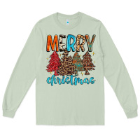 Matcha merry christmas trees Long Sleeve Tee - MaliasSmallBusiness