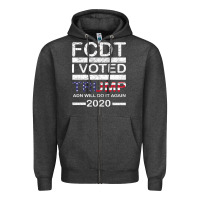 Charcoal Heather hell yeah i voted trump and will do it again 2020 Zipper Hoodie - Bettercallsaul