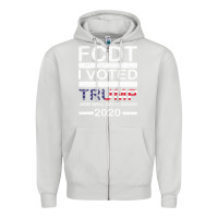 Dove Grey hell yeah i voted trump and will do it again 2020 Zipper Hoodie - Bettercallsaul