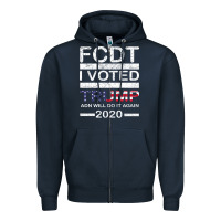 Navy hell yeah i voted trump and will do it again 2020 Zipper Hoodie - Bettercallsaul