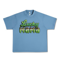 Pebble Blue lucky mama Urban Heavy Tee - MaliasSmallBusiness