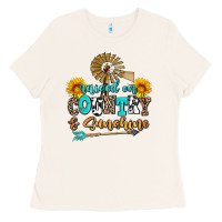 Bone raised on country and sunshine Ladies Tee - AdoDesignShop