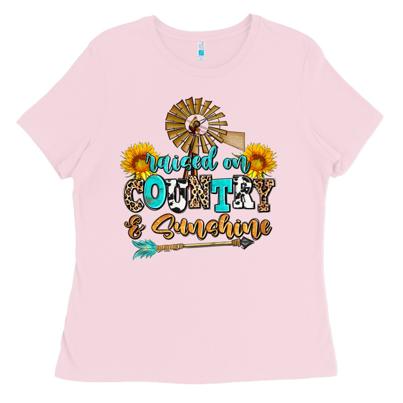 Raised On Country And Sunshine Ladies Tee by AdoDesignShop | Teevron