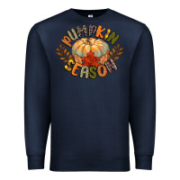 Navy pumpkin season Premium Sweatshirt - CowGirlArtShop