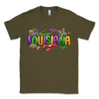 Army Green mardi gras louisiana Classic Tee - MaliasSmallBusiness