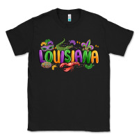 Black mardi gras louisiana Classic Tee - MaliasSmallBusiness