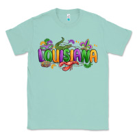 Seafoam mardi gras louisiana Classic Tee - MaliasSmallBusiness