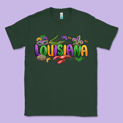 Mardi Gras Louisiana Classic Tee Designed By Maliassmallbusiness