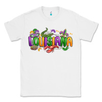 White mardi gras louisiana Classic Tee - MaliasSmallBusiness