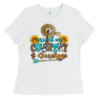 White raised on country and sunshine Ladies Tee - AdoDesignShop