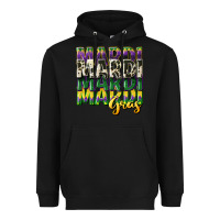 Black cowhide mardi gras Heavyweight Hoodie - CowGirlArtShop