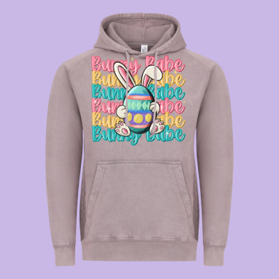 Bunny Babe Vintage Hoodie Designed By Maliassmallbusiness
