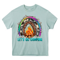 Let's Go Camping Rainbow Heavy Core Tee | Teevron