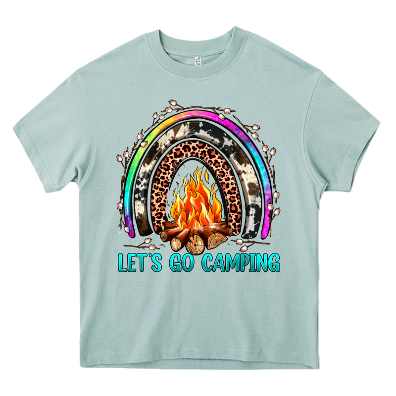 Let's Go Camping Rainbow Heavy Core Tee by JahusDesignShop | Teevron