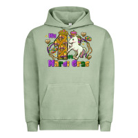 Pigment Oil Green my first mardi gras unicorn Urban Hoodie - FaDigitalArtStudio