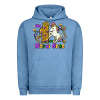 Pigment Pebble Blue my first mardi gras unicorn Urban Hoodie - FaDigitalArtStudio