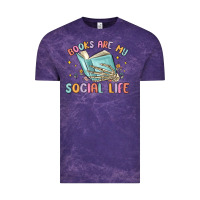 Cloud Purple books are my social life Vintage Tee - MaliasSmallBusiness