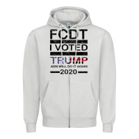 Dove Grey hell yeah i voted trump and will do it again 2020 Zipper Hoodie - Bettercallsaul