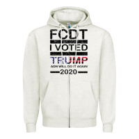 Oatmeal Heather hell yeah i voted trump and will do it again 2020 Zipper Hoodie - Bettercallsaul