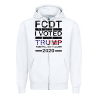 White hell yeah i voted trump and will do it again 2020 Zipper Hoodie - Bettercallsaul