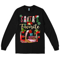 Black santas favorite elf Long Sleeve Tee - MaliasSmallBusiness