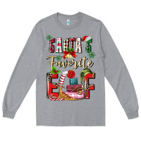 Heather Grey santas favorite elf Long Sleeve Tee - MaliasSmallBusiness