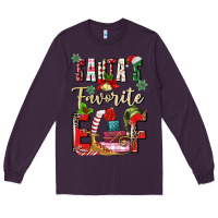 Plum santas favorite elf Long Sleeve Tee - MaliasSmallBusiness
