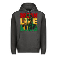Charcoal Heather dream like king martin luther Premium Hoodie - CowGirlArtShop