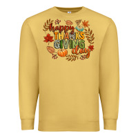 Antique Gold happy thanksgiving day Premium Sweatshirt - CowGirlArtShop