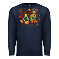 Navy happy thanksgiving day Premium Sweatshirt - CowGirlArtShop