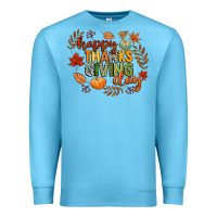 Ocean Blue happy thanksgiving day Premium Sweatshirt - CowGirlArtShop