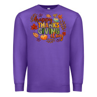 Purple happy thanksgiving day Premium Sweatshirt - CowGirlArtShop