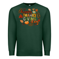 Sports Green happy thanksgiving day Premium Sweatshirt - CowGirlArtShop