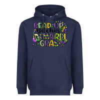 Navy bead up bitches its mardi gras Heavyweight Hoodie - CowGirlArtShop