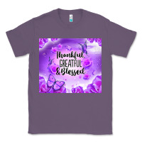 Lavender thankful greatful blessed Classic Tee - NancyCooperArtShop