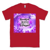 Red thankful greatful blessed Classic Tee - NancyCooperArtShop