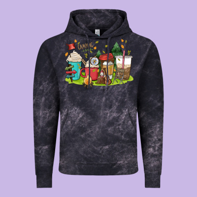 Camp Coffee Drink Vintage Hoodie Designed By Maliassmallbusiness